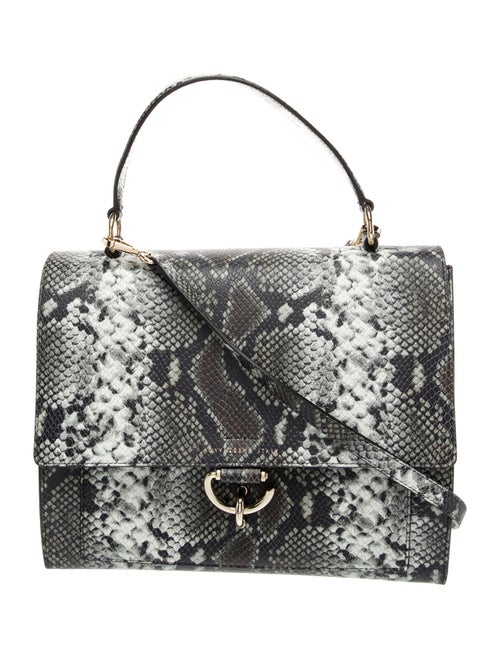 Gavazzeni Embossed Leather Top Handle Bag