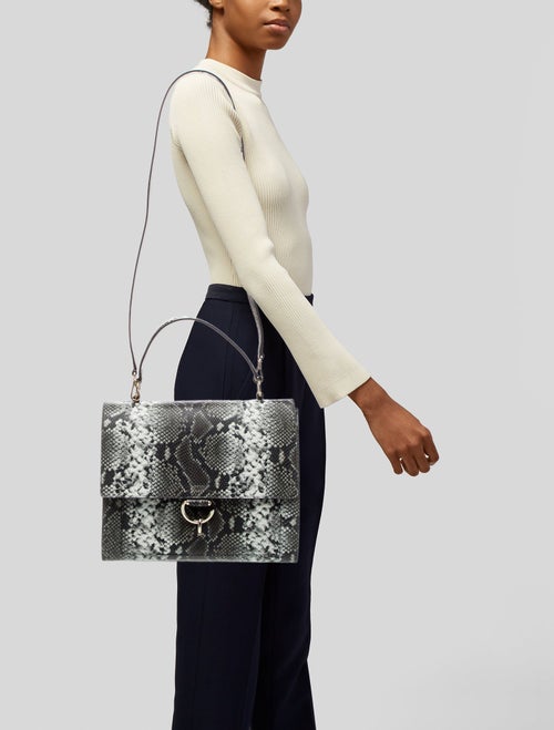 Gavazzeni Embossed Leather Top Handle Bag