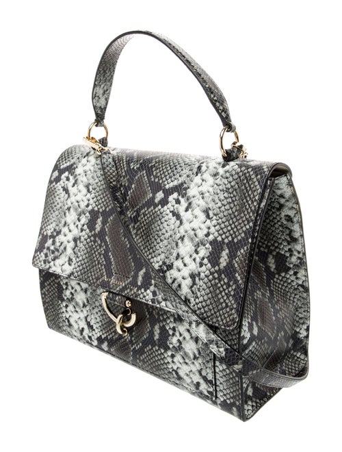 Gavazzeni Embossed Leather Top Handle Bag