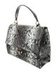 Gavazzeni Embossed Leather Top Handle Bag