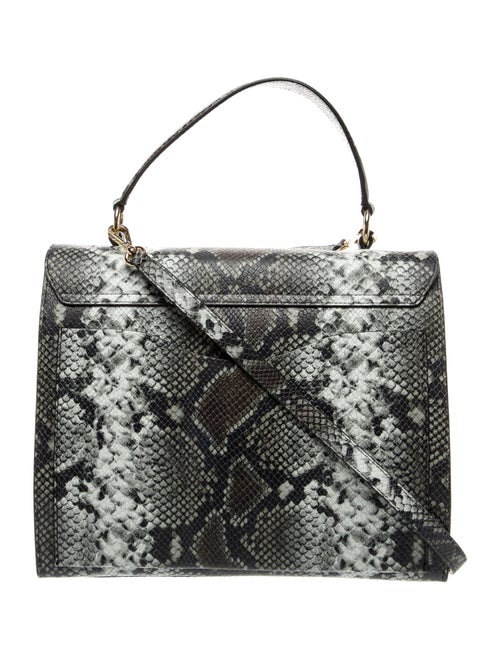 Gavazzeni Embossed Leather Top Handle Bag