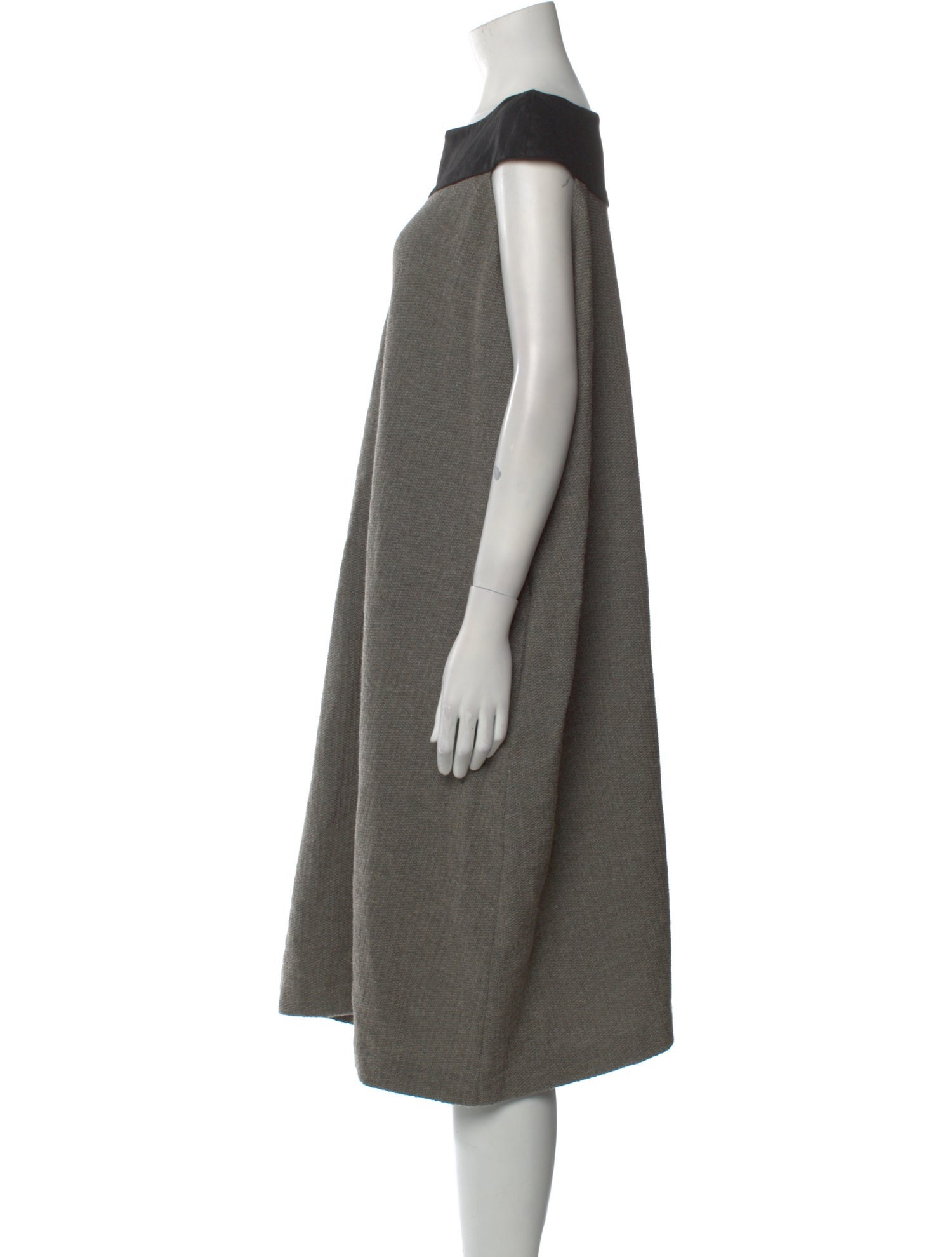 Gary Graham Bateau Neckline Midi Length Dress