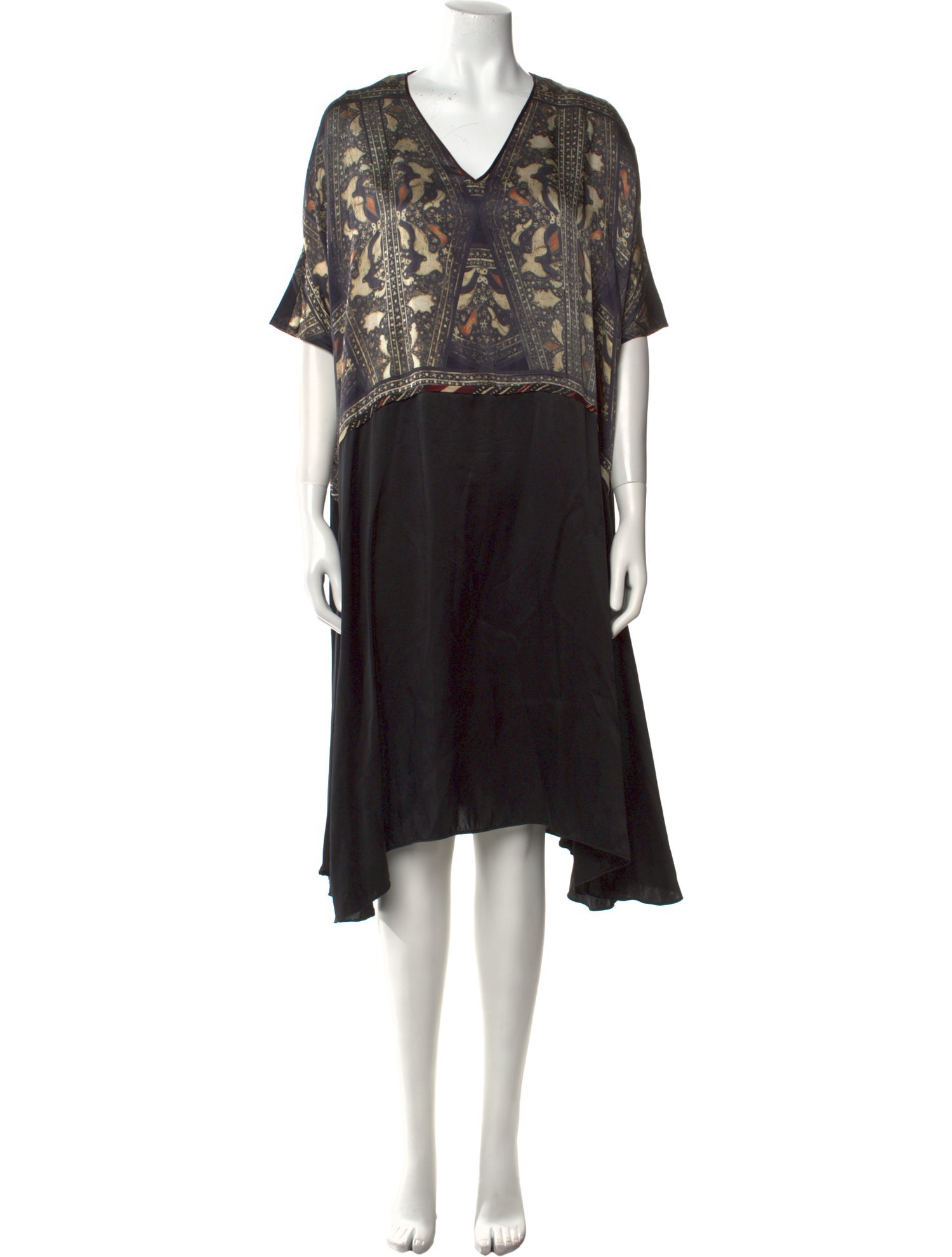 Gary Graham Silk Midi Length Dress