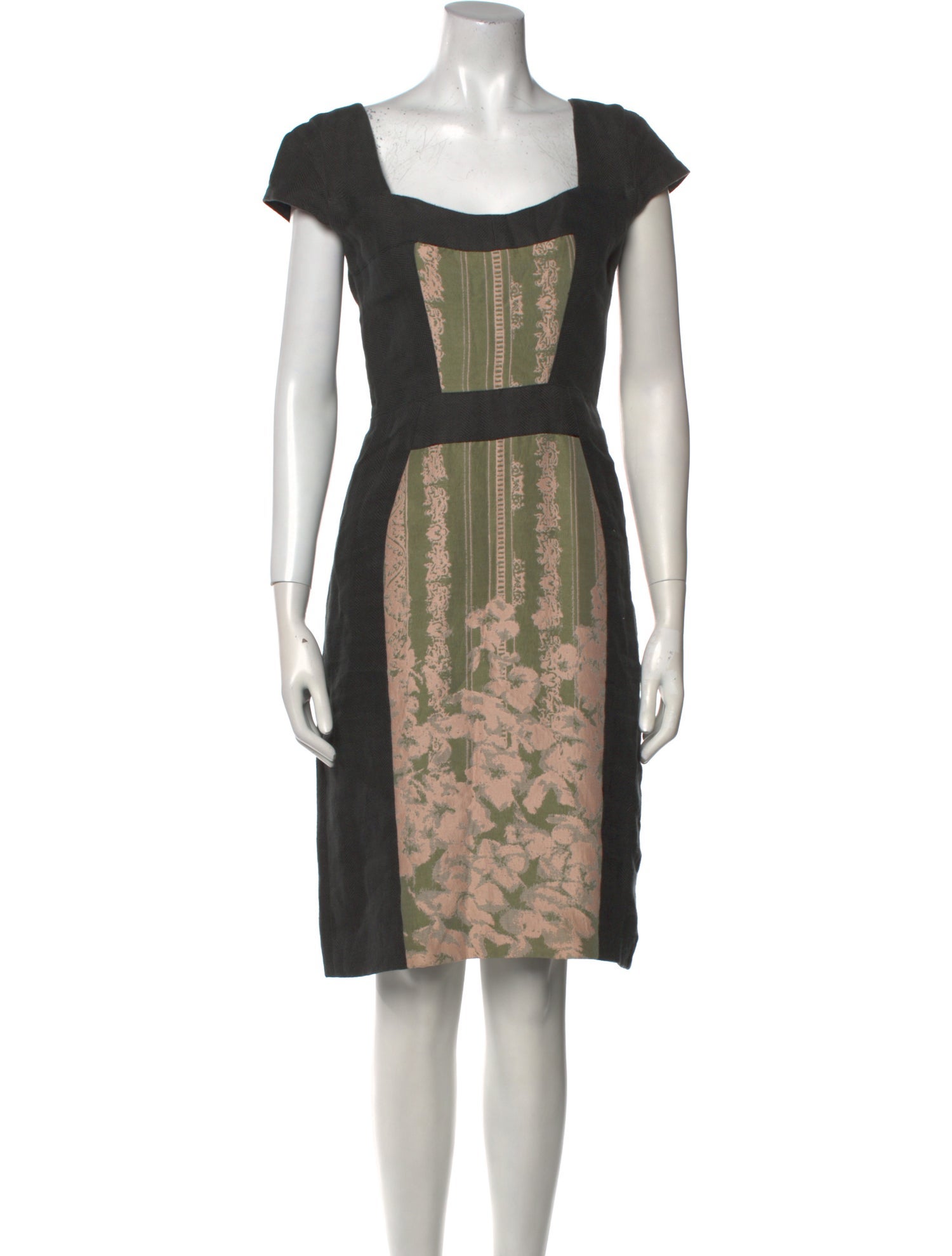 Gary Graham Linen Knee-Length Dress