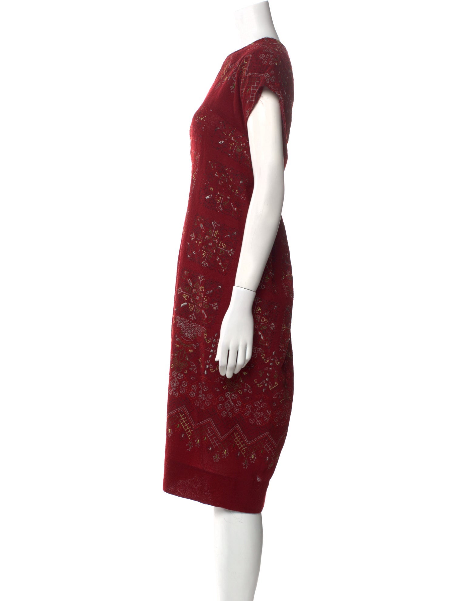 Gary Graham Wool Midi Length Dress