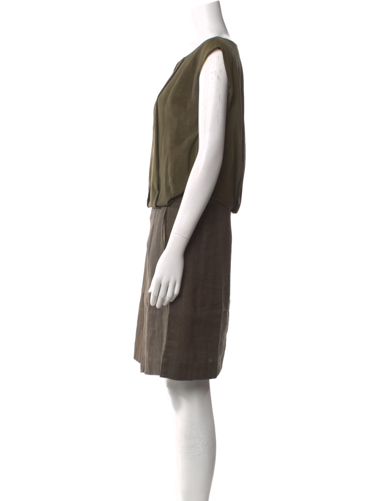 Gary Graham Bateau Neckline Knee-Length Dress