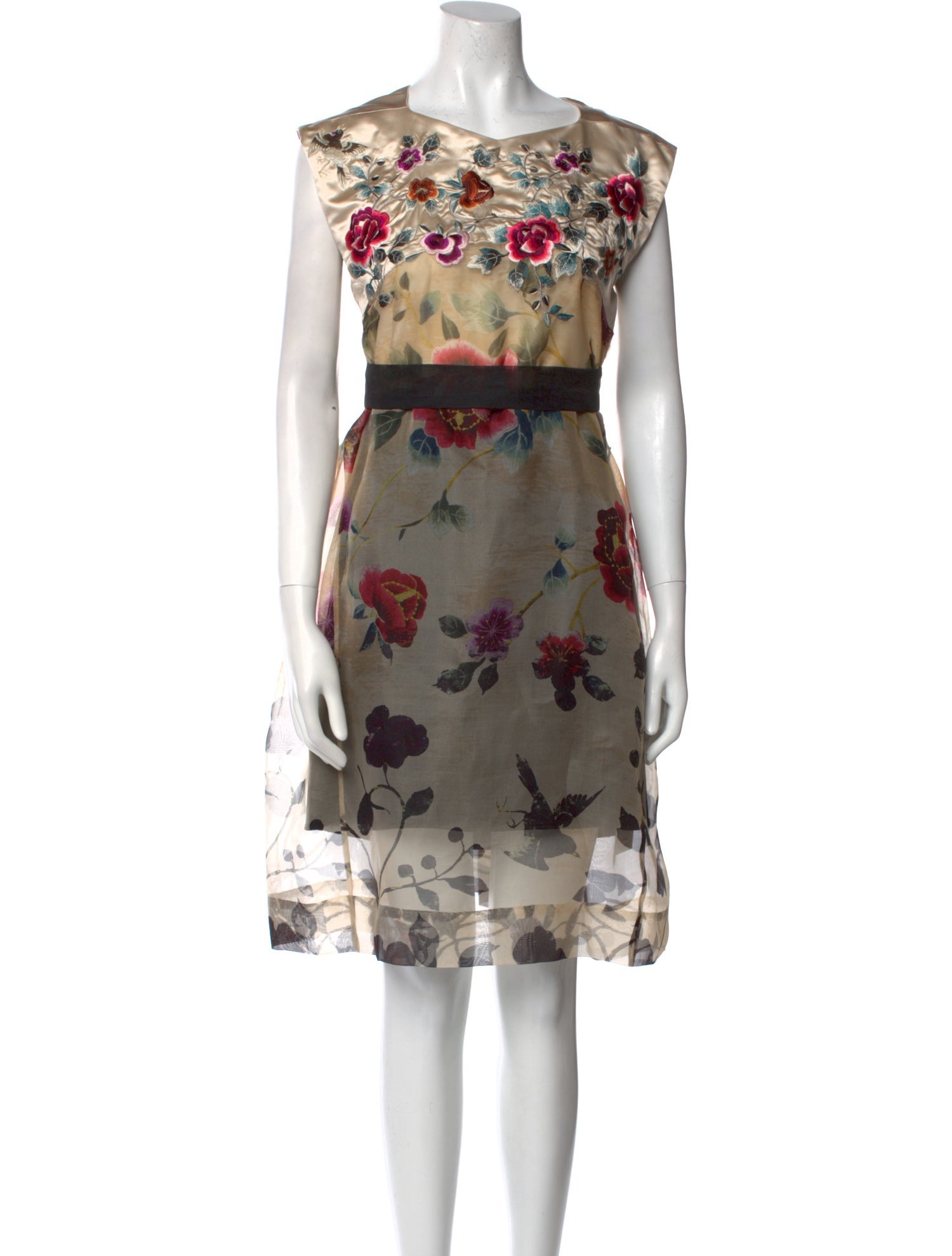 Gary Graham Silk Mini Dress