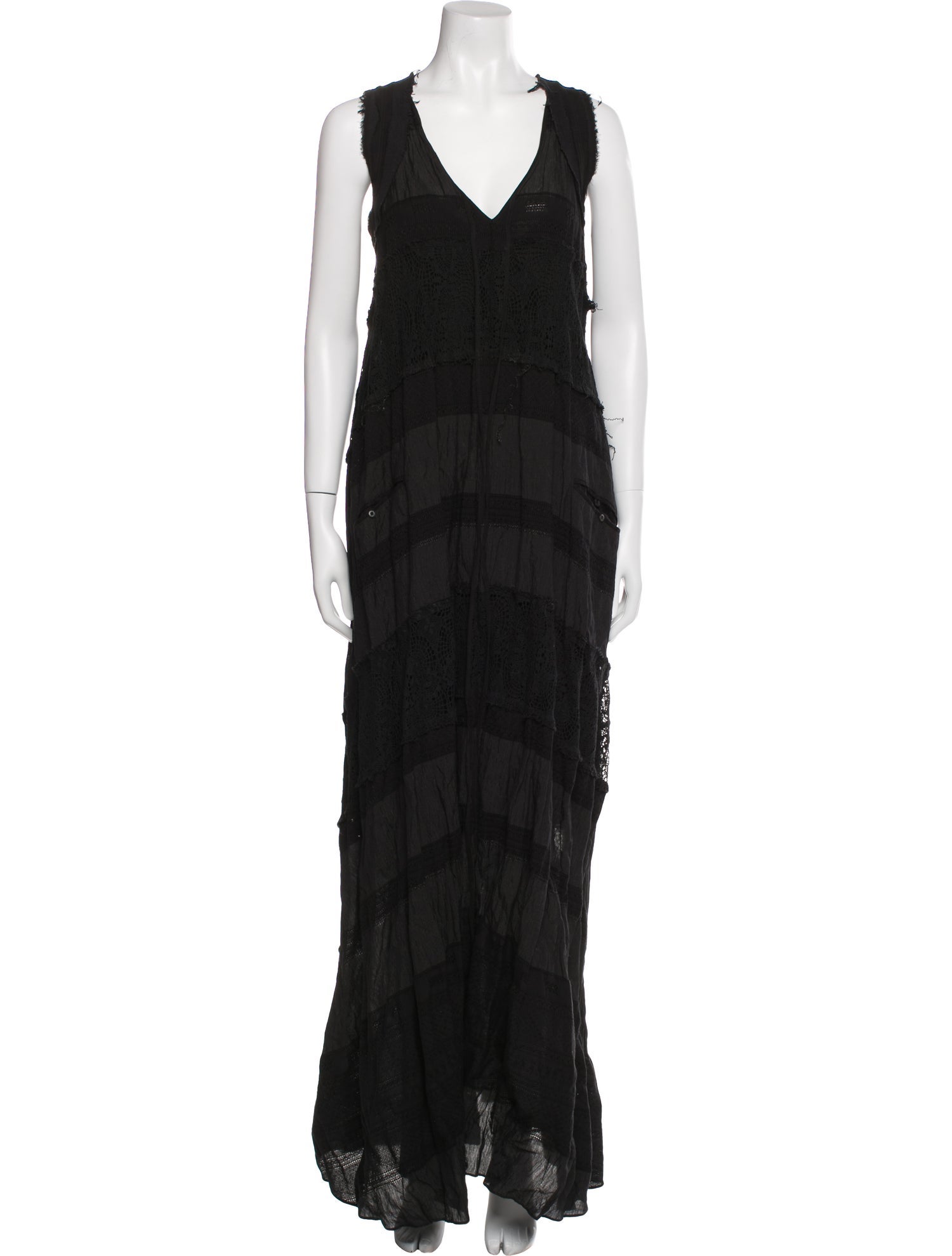 Gary Graham V-Neck Long Dress