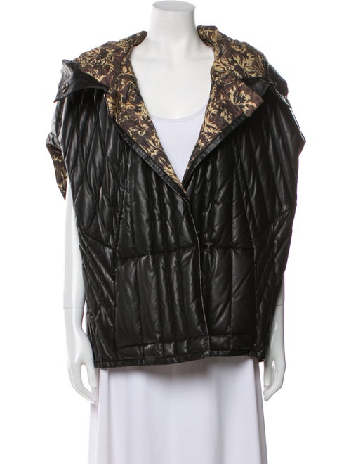Gary Graham Leather Striped Vest