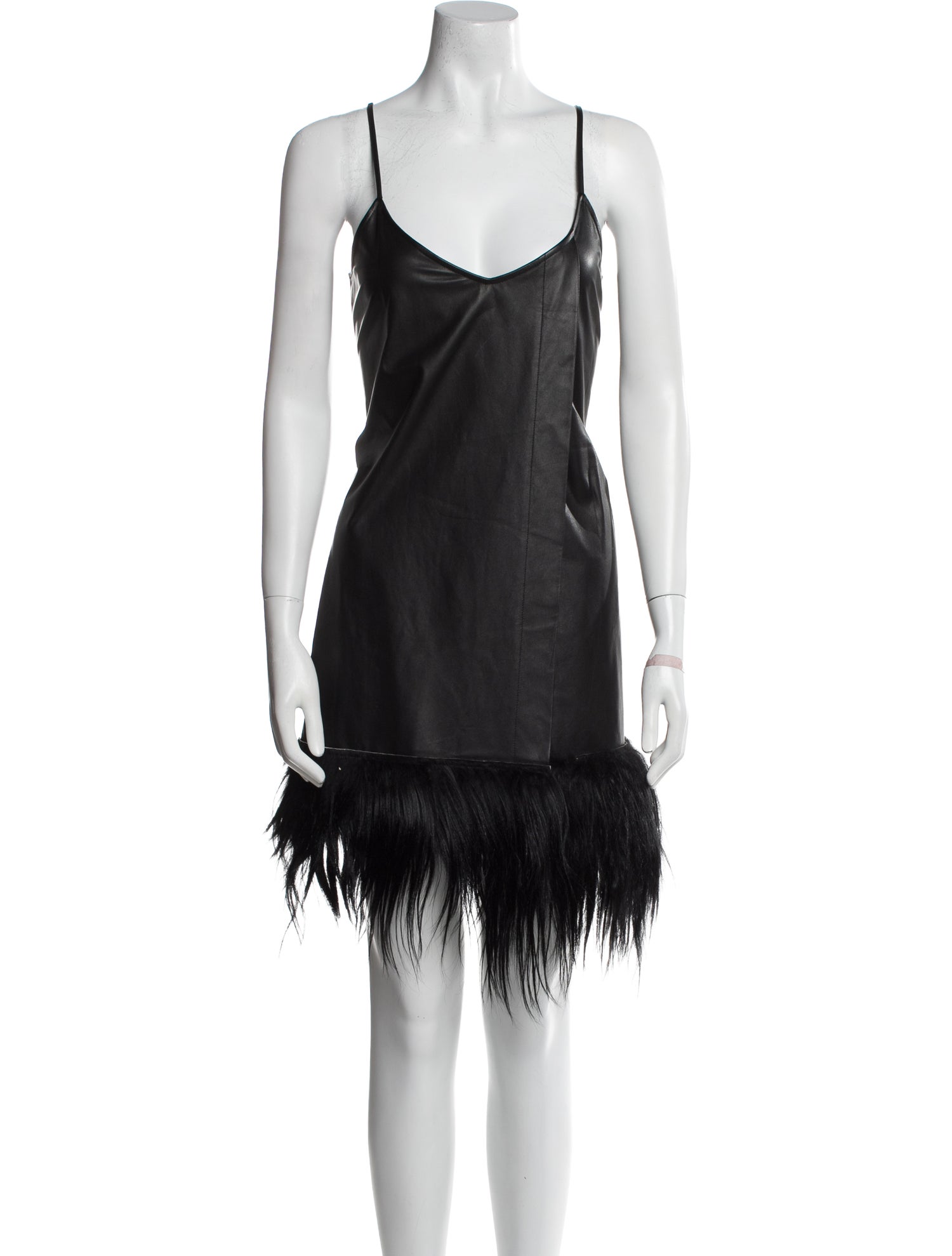 Gary Graham Leather Mini Dress