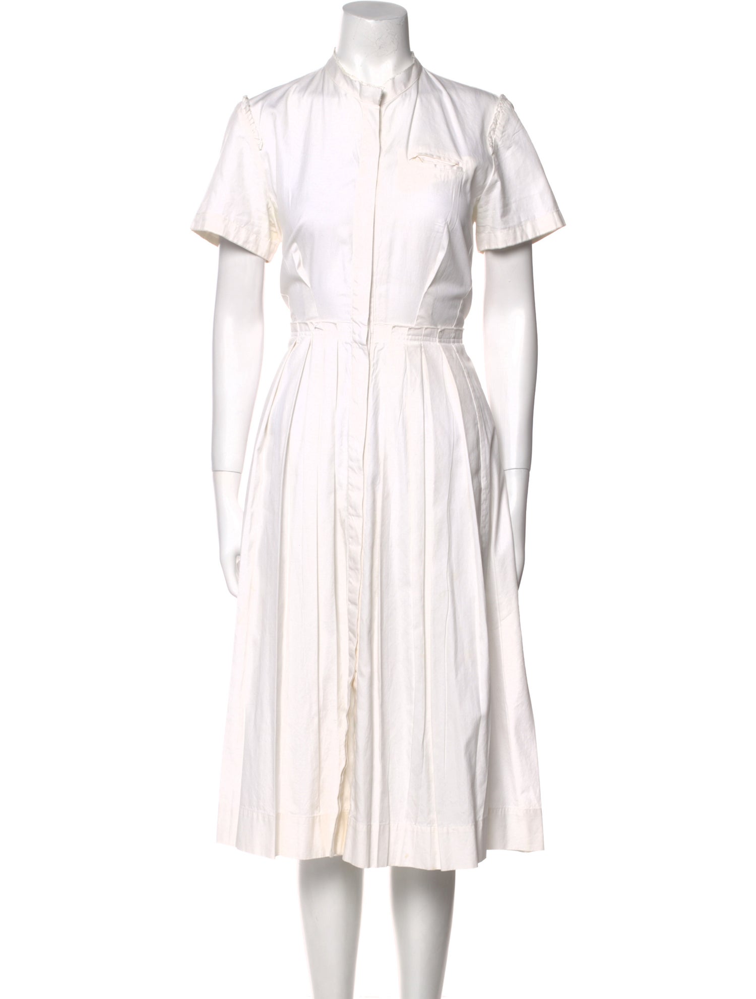 Gary Graham Mock Neck Midi Length Dress