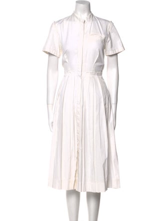 Gary Graham Mock Neck Midi Length Dress