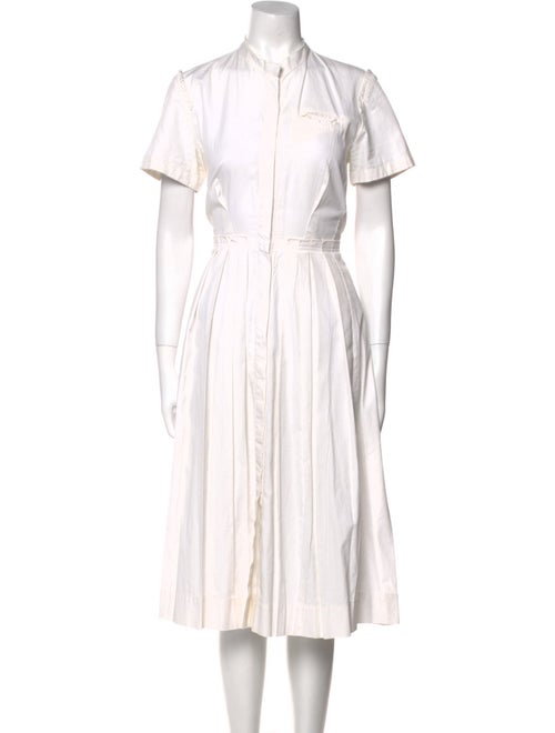 Gary Graham Mock Neck Midi Length Dress