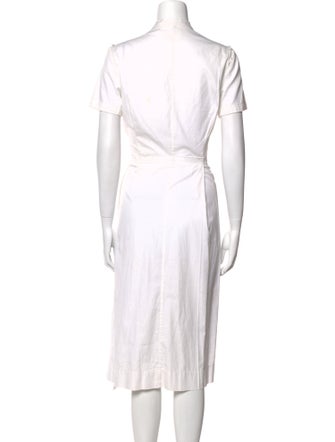 Gary Graham Mock Neck Midi Length Dress