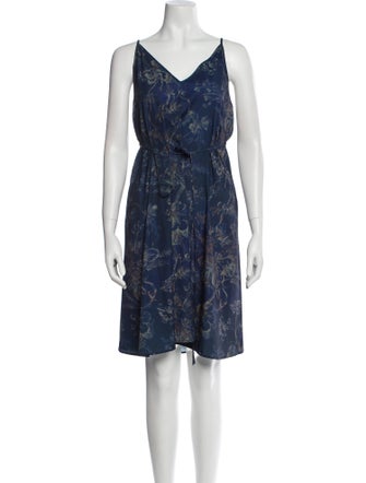 Gary Graham Floral Print Knee-Length Dress