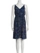Gary Graham Floral Print Knee-Length Dress