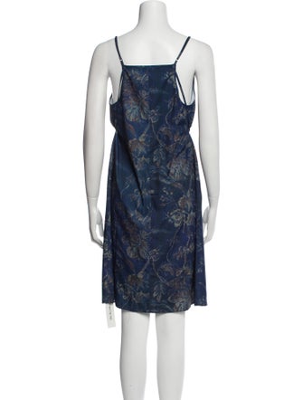 Gary Graham Floral Print Knee-Length Dress