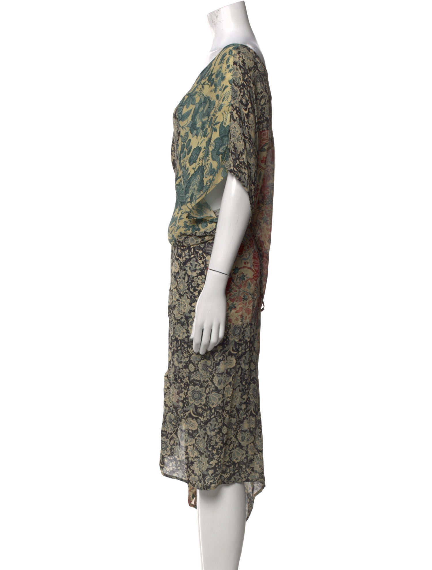 Gary Graham Silk Midi Length Dress