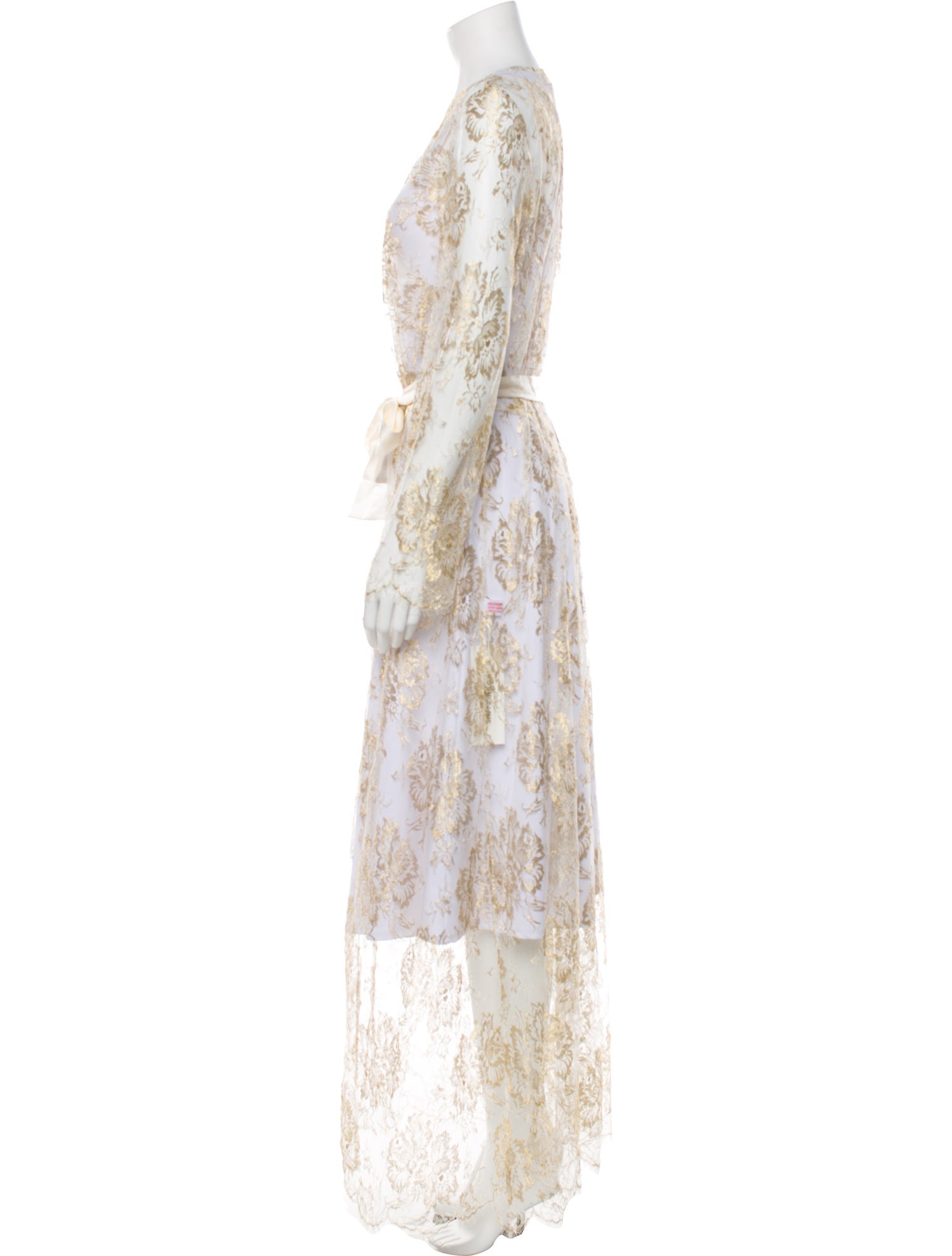 Gilda & Pearl Silk Lace Pattern Robe