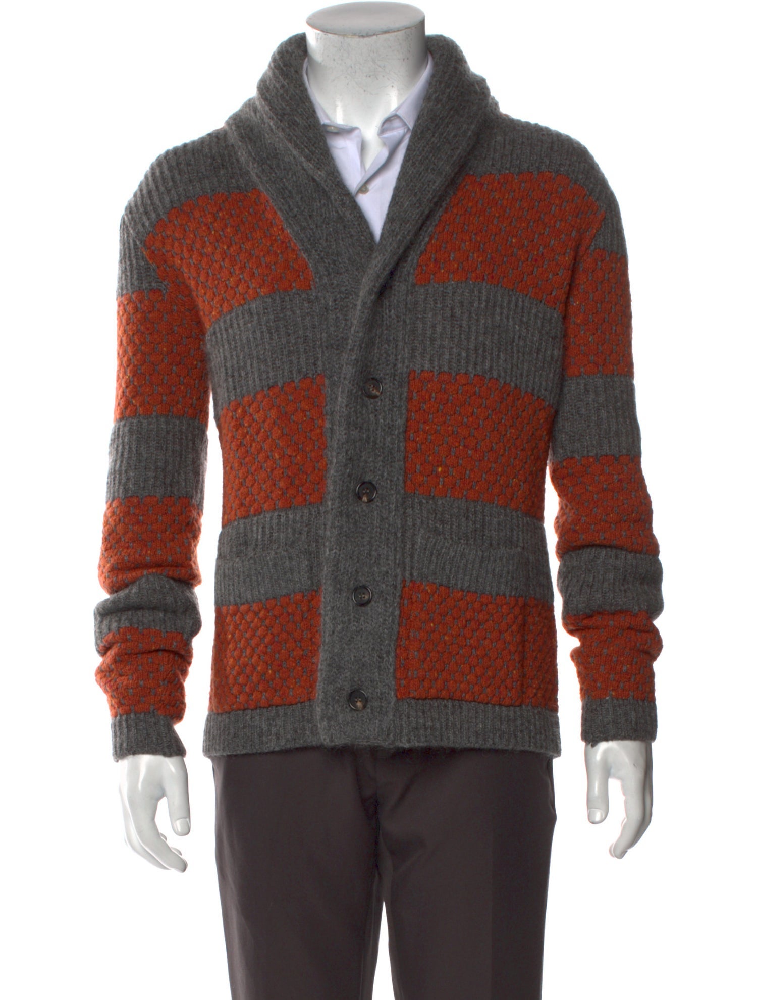 Gabriele Pasini Wool Striped Cardigan