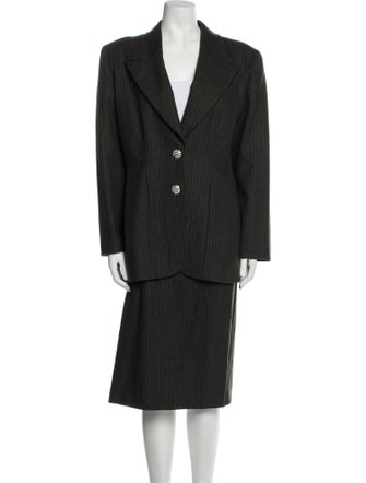 gai mattiolo Wool Striped Skirt Suit