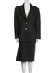 gai mattiolo Wool Striped Skirt Suit