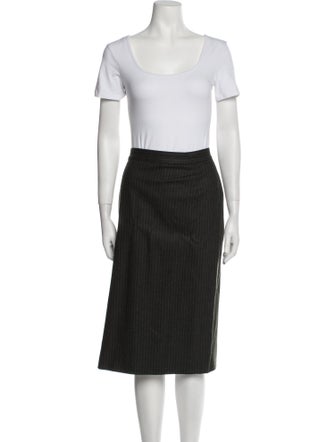 gai mattiolo Wool Striped Skirt Suit