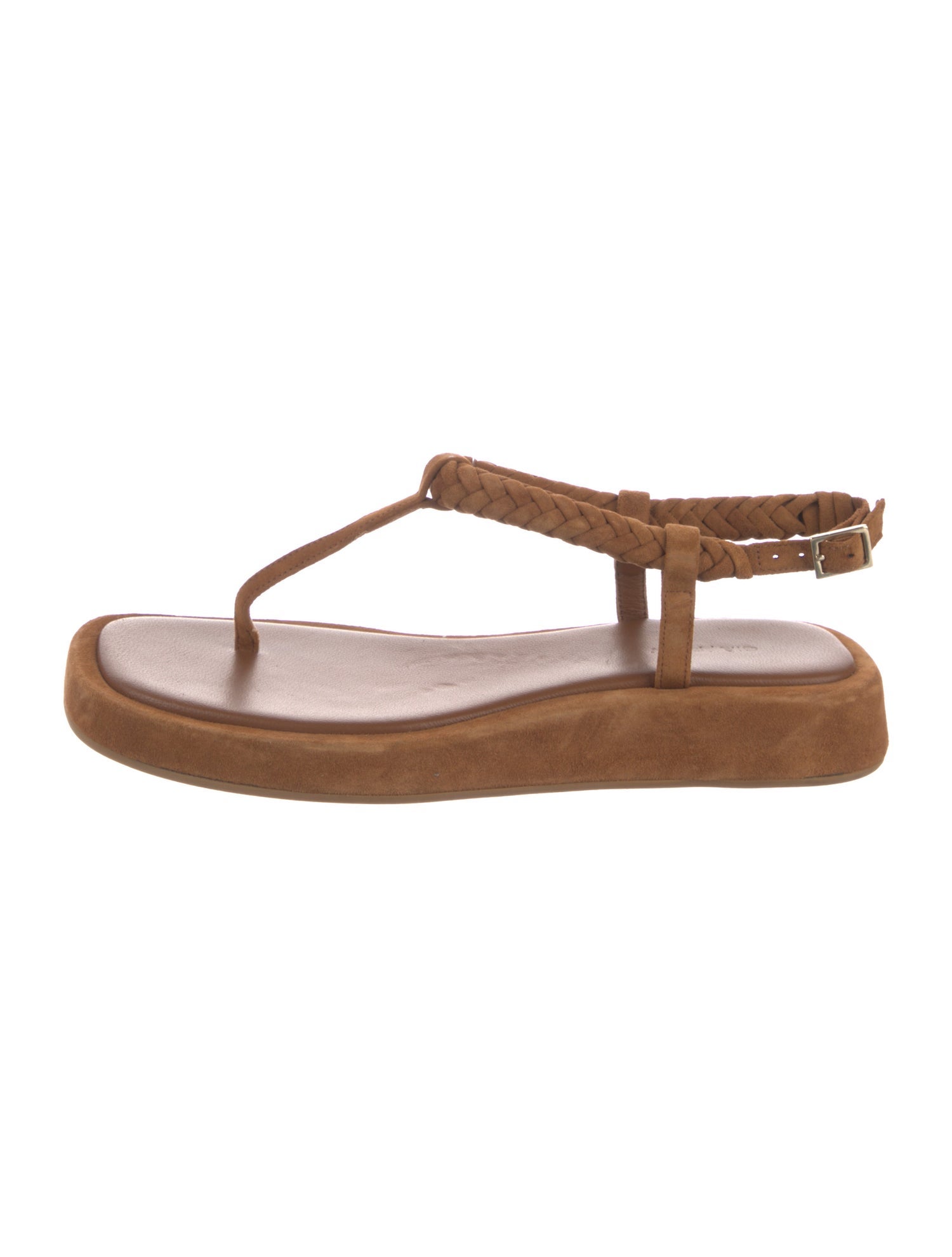 GIA x FAI Suede T-Strap Sandals