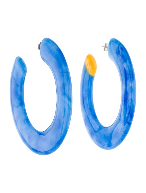 Cult Gaia Resin Hoop Earrings Gold