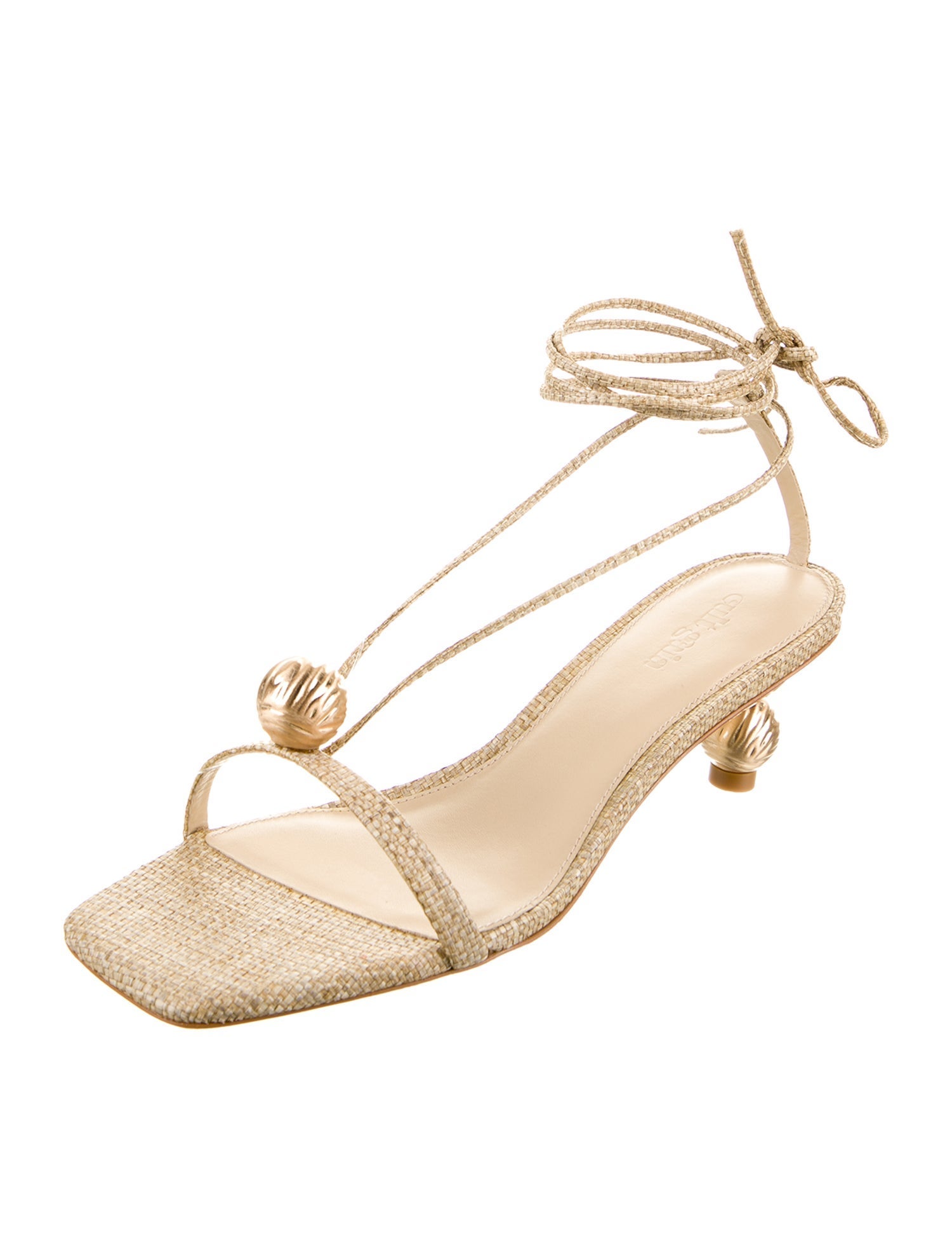 Cult Gaia Raffia Espadrilles - Neutrals Sandals, Shoes - WGAIA41847