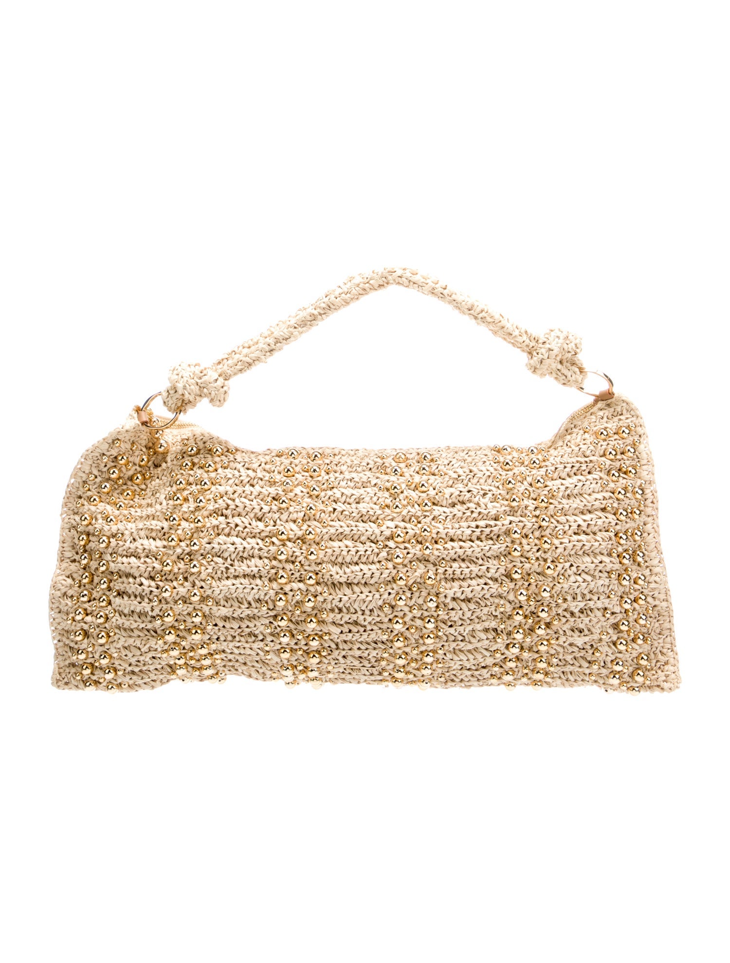 2015 オールナイトパーティ BGS9.5 ゴールドラベル Cult Gaia Straw Top Handle Bag w/ Tags - Neutrals Handle Bags