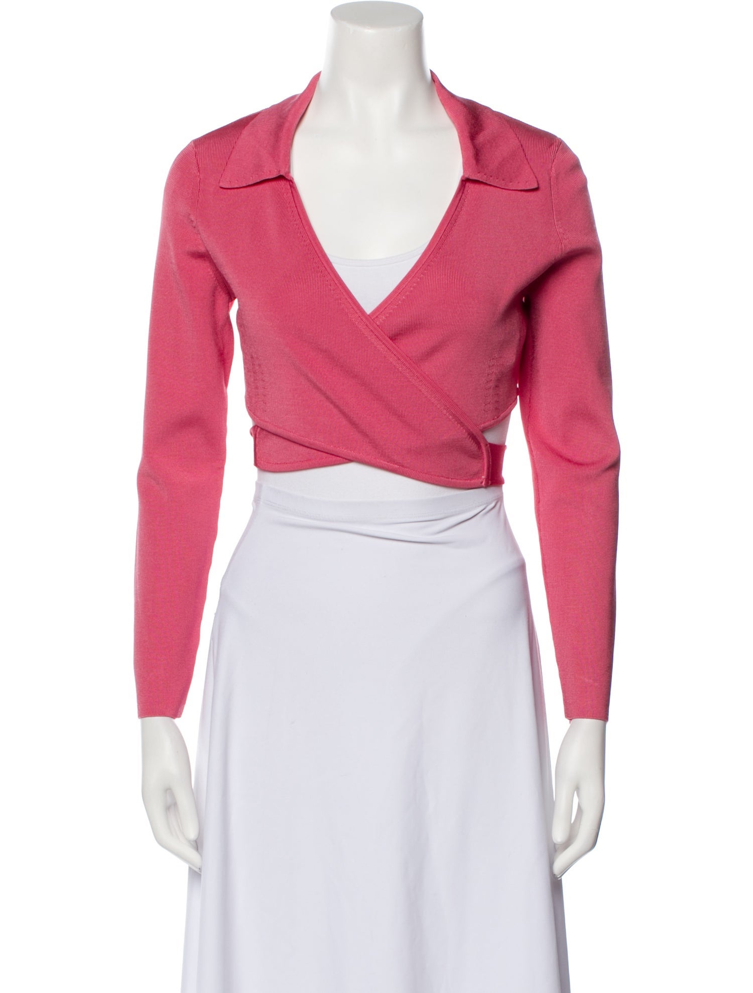 Cult Gaia Plunge Neckline Long Sleeve Crop Top w/ Tags