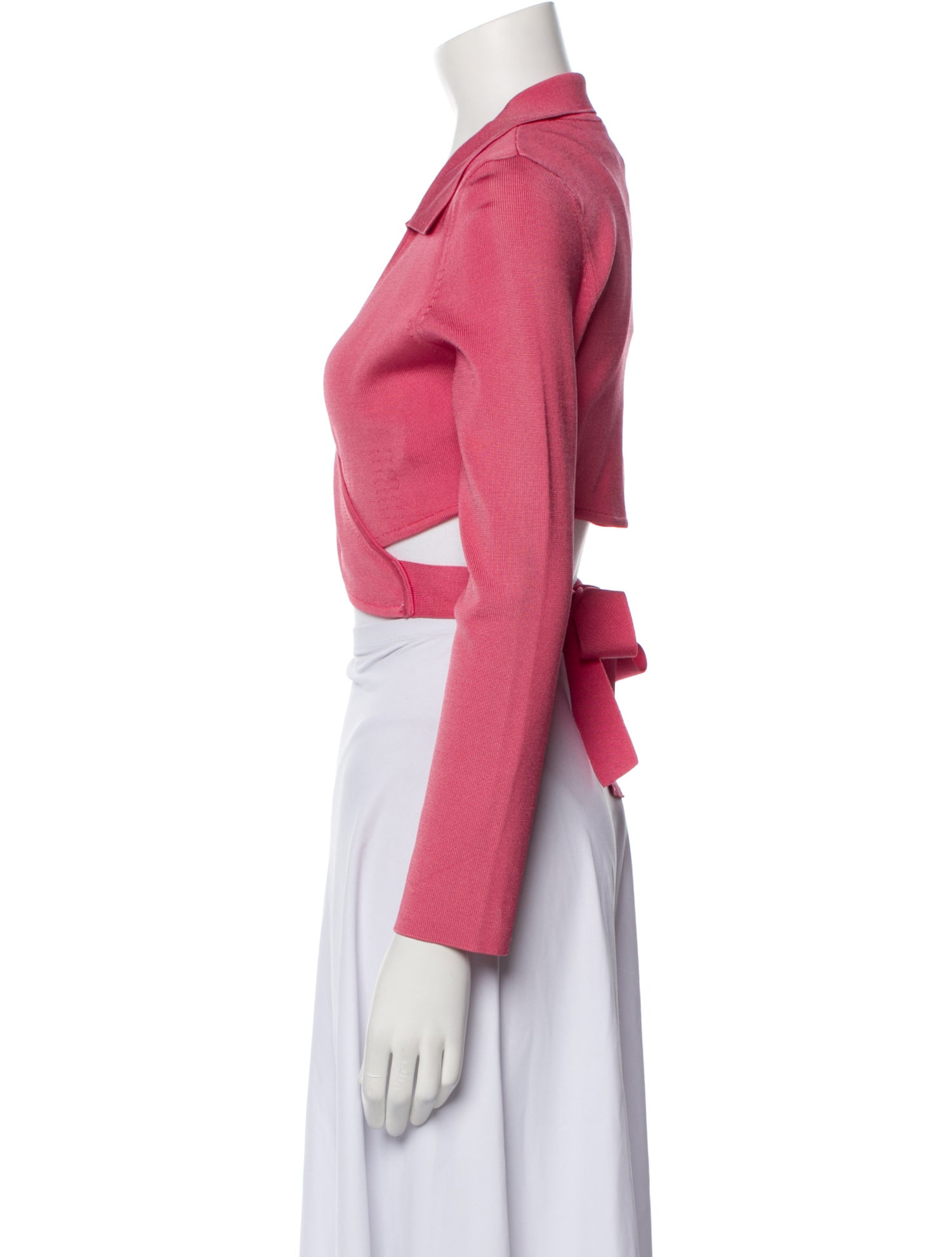 Cult Gaia Plunge Neckline Long Sleeve Crop Top w/ Tags