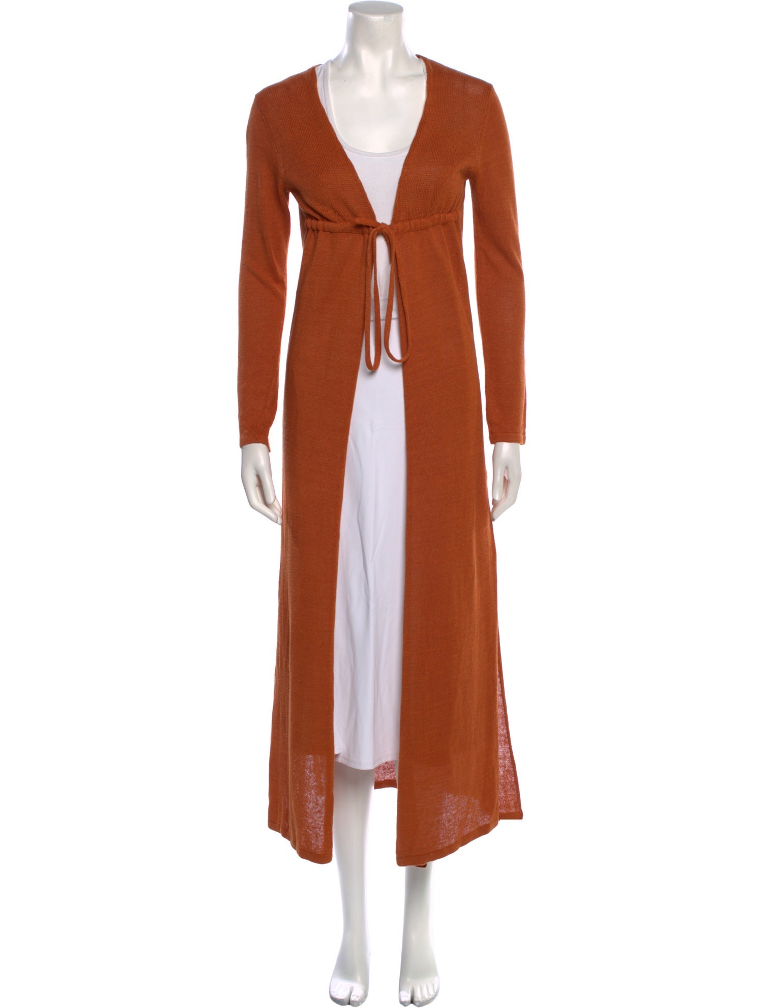 Cult Gaia Linen Plunge Neckline Sweater