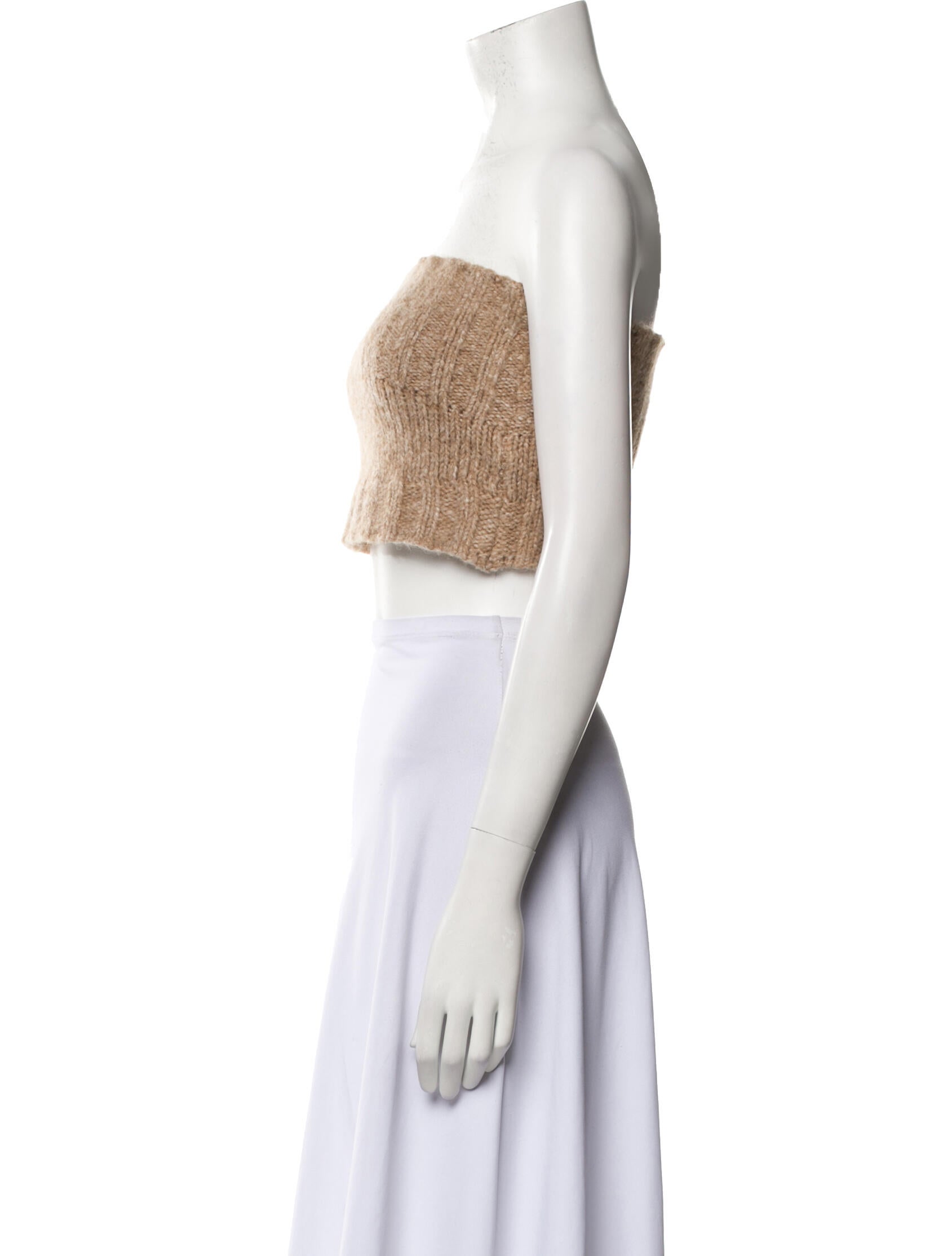 Cult Gaia Nylon Strapless Crop Top