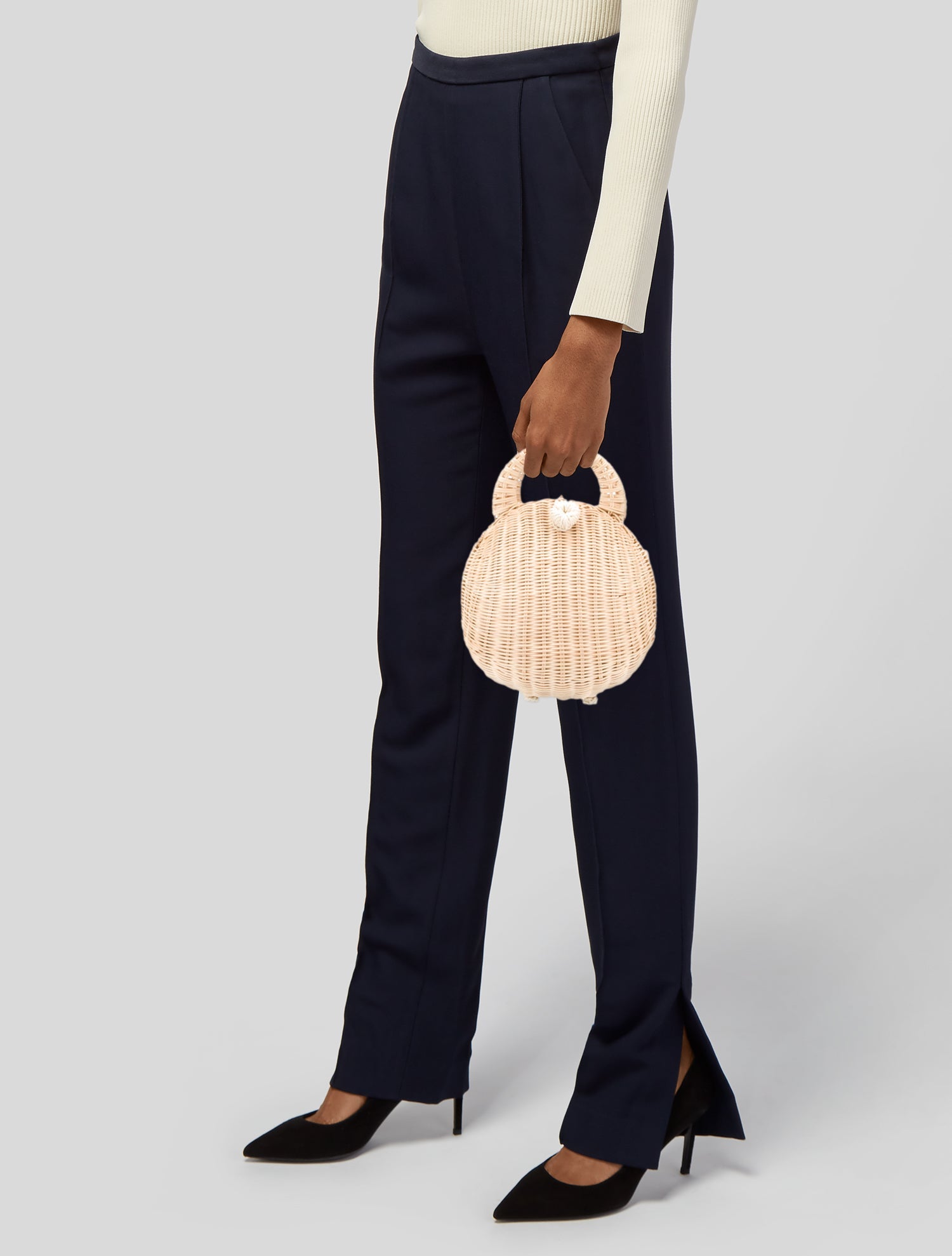 Cult Gaia Straw Top Handle Bag