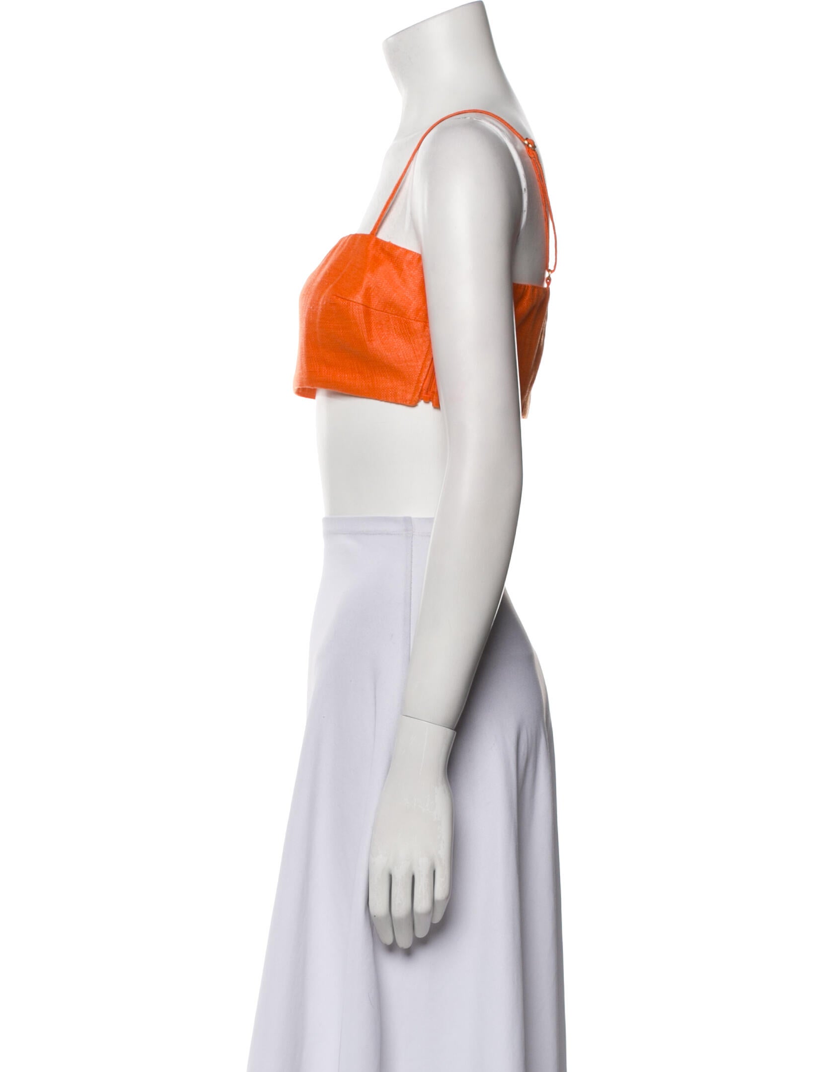 Cult Gaia Square Neckline Sleeveless Crop Top