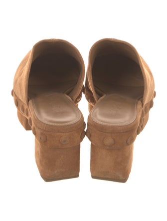 Cult Gaia Suede Studded Accents Mules