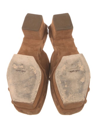 Cult Gaia Suede Studded Accents Mules