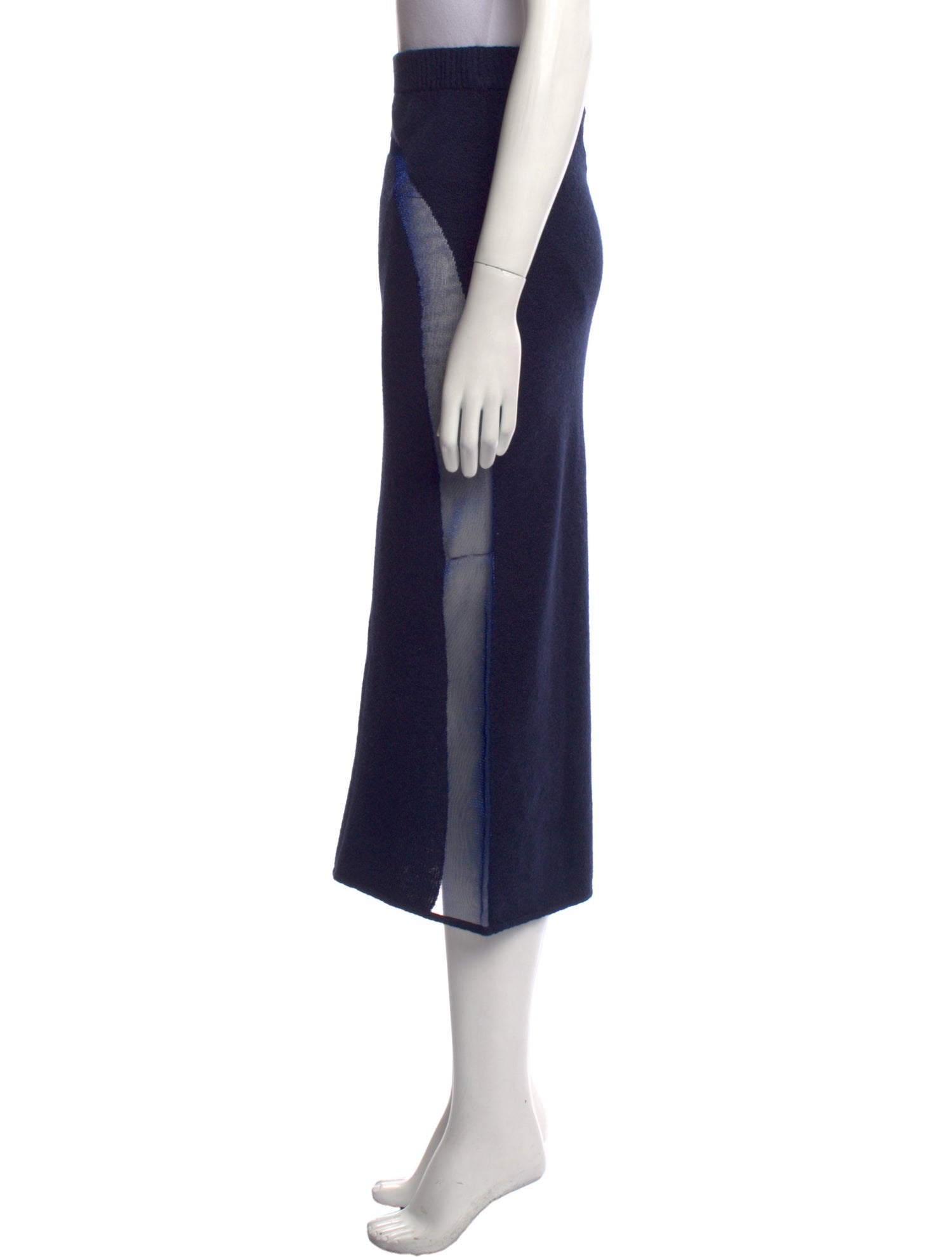 Cult Gaia Mesh Accents Midi Length Skirt