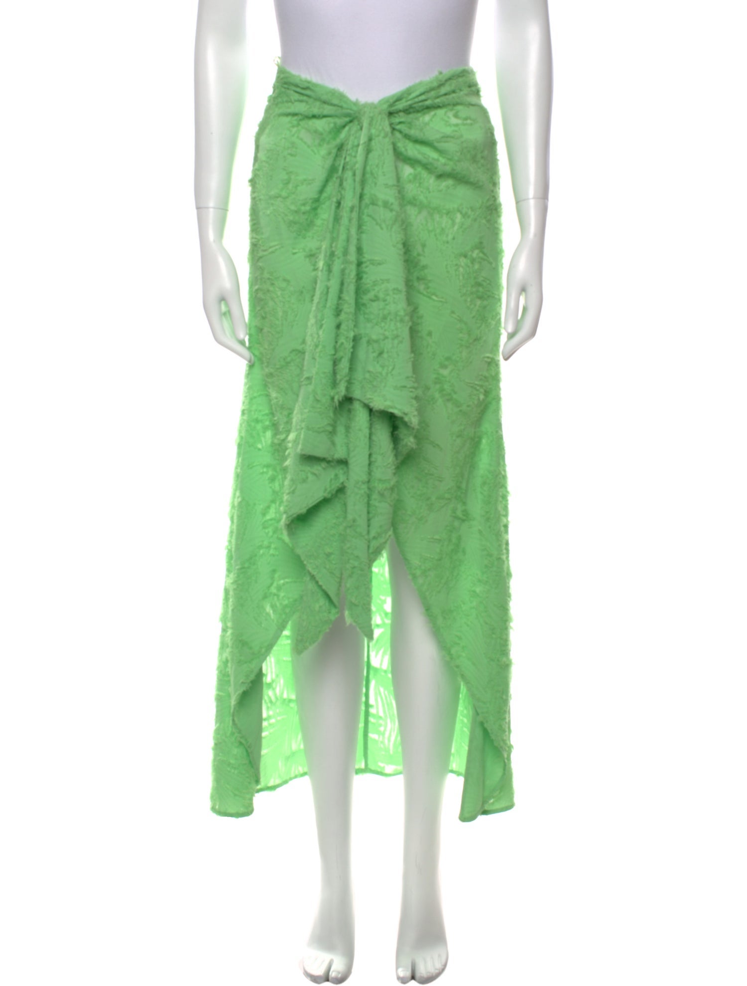 Cult Gaia Distressed Accents Midi Length Skirt