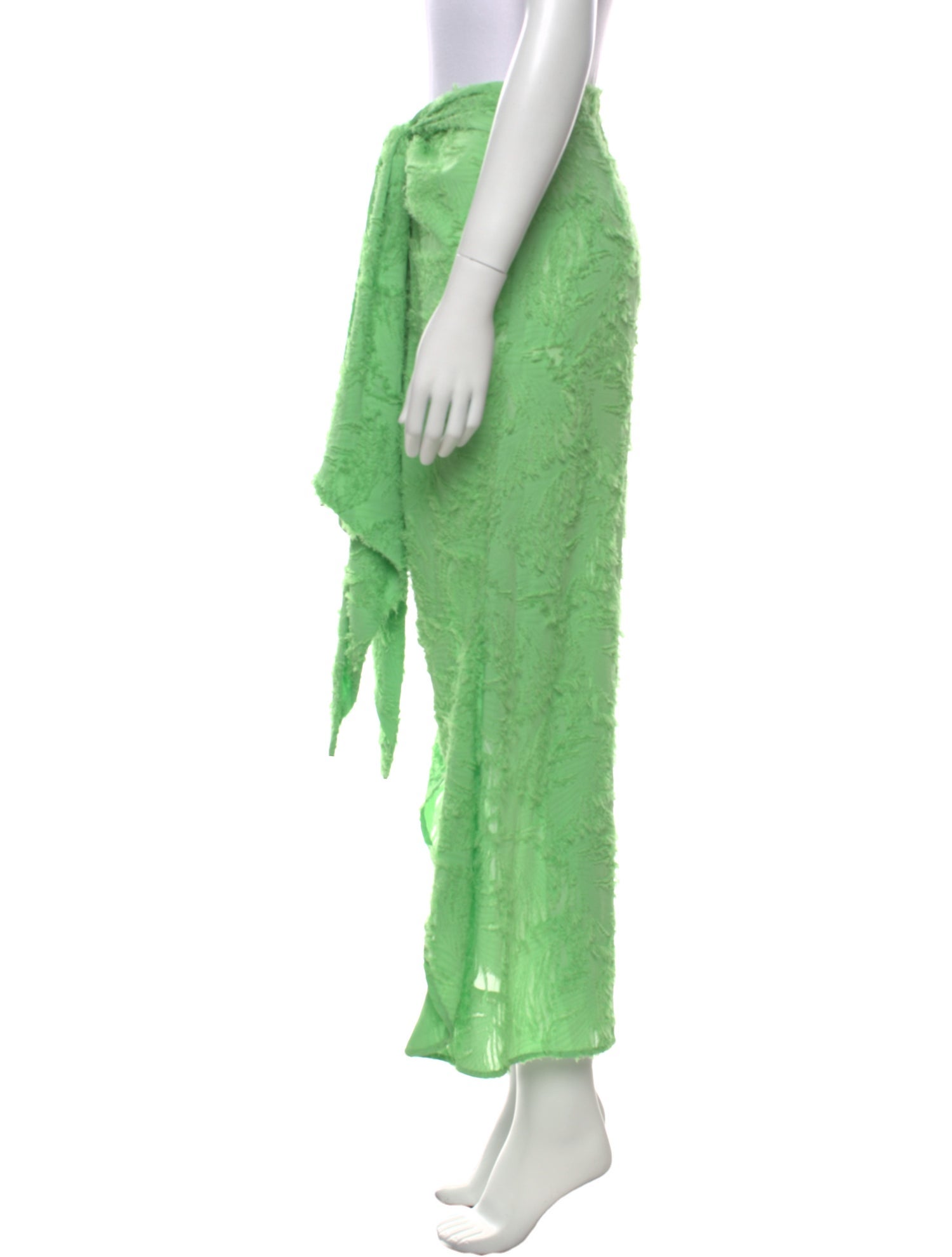 Cult Gaia Distressed Accents Midi Length Skirt