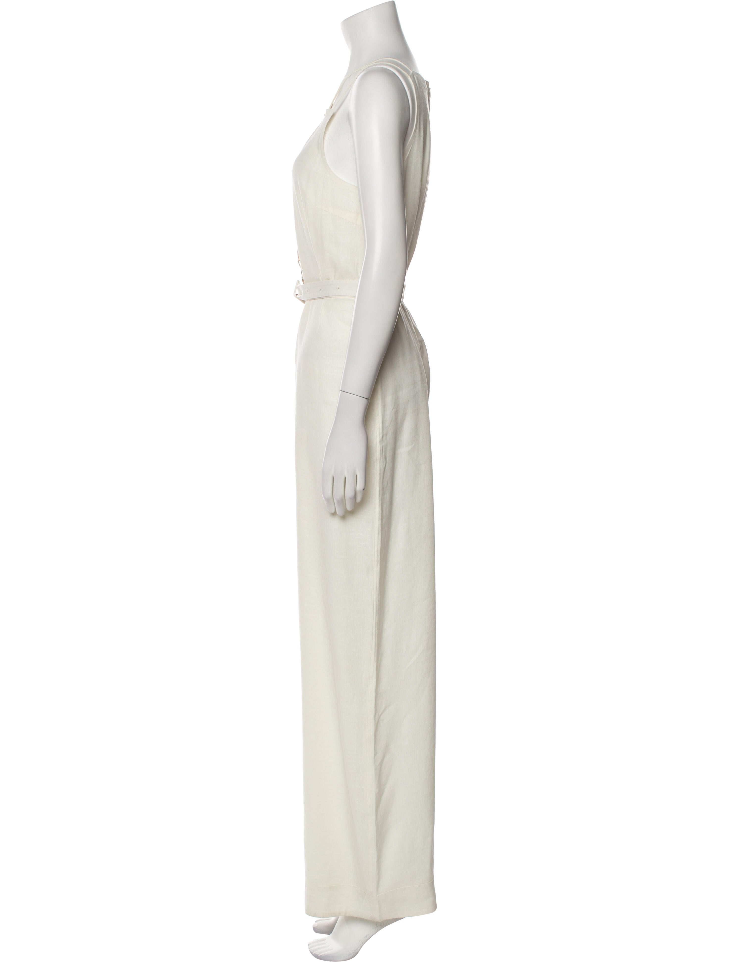 Cult Gaia Linen Crew Neck Jumpsuit