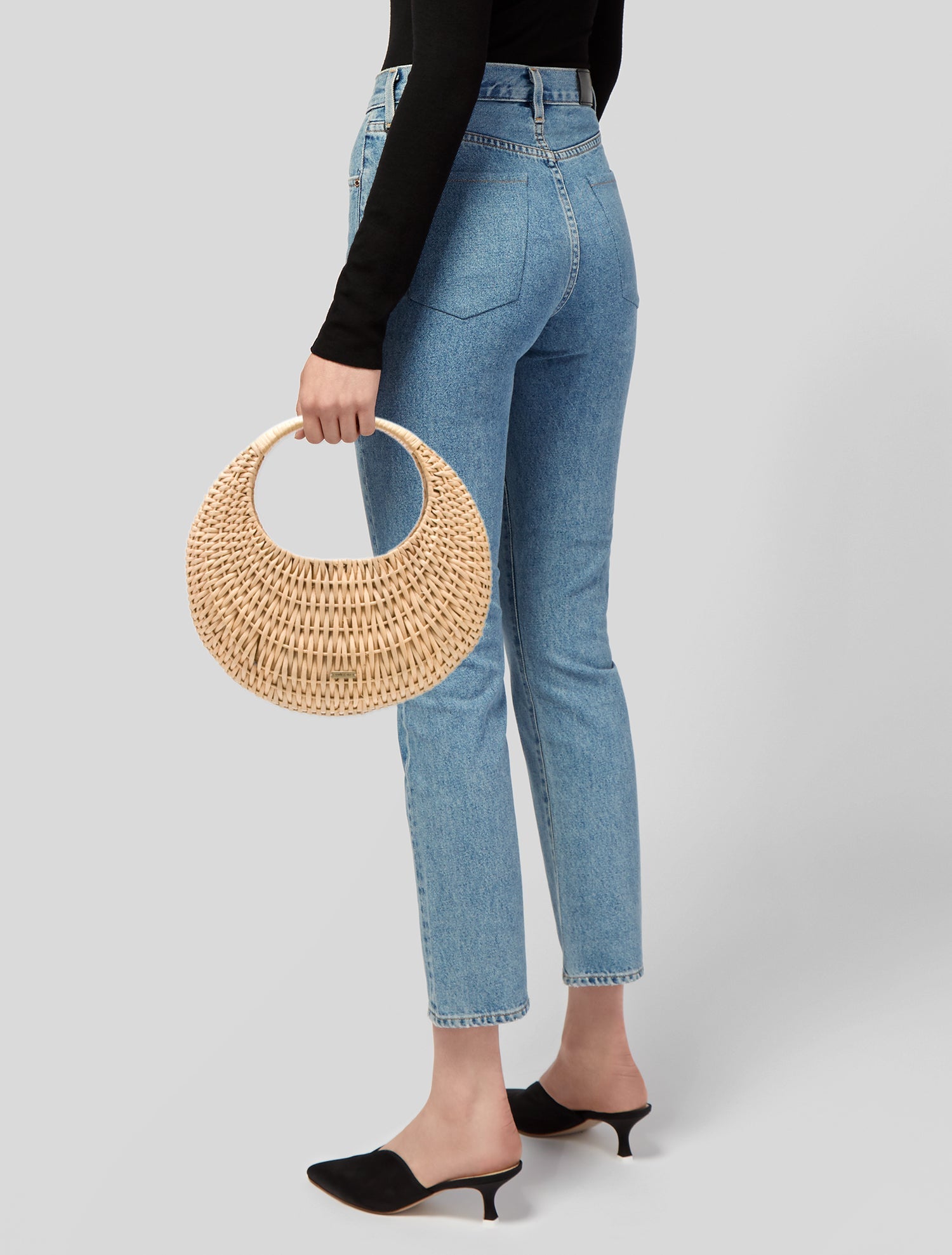 Cult Gaia Straw Top Handle Bag