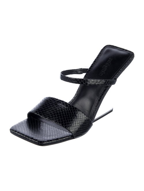 Cult Gaia Snakeskin Slides