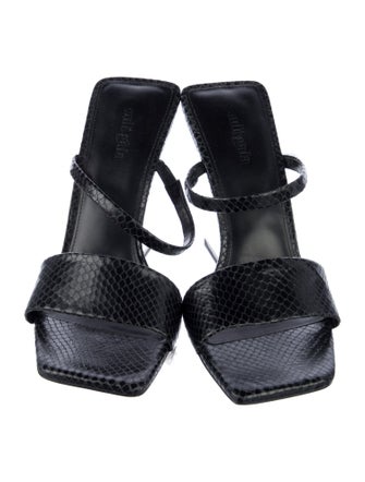 Cult Gaia Snakeskin Slides