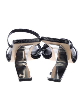 Cult Gaia Snakeskin Slides