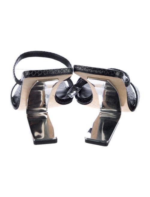 Cult Gaia Snakeskin Slides