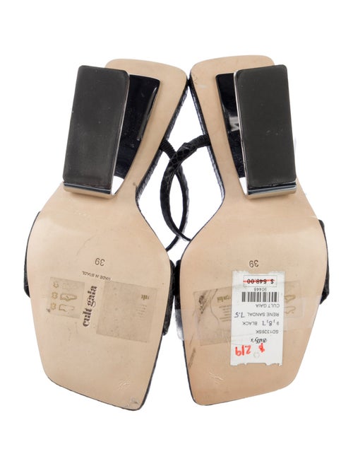 Cult Gaia Snakeskin Slides