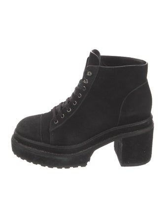 Cult Gaia Suede Combat Boots